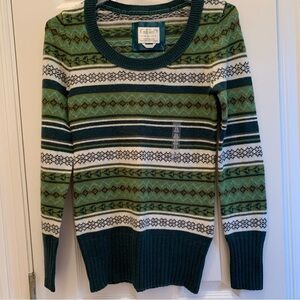 OLD NAVY Fair isle pattern striped round neck long sleeved sweater fall winter